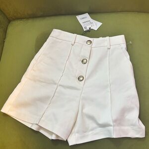 Zara High Waist Shorts in Cream